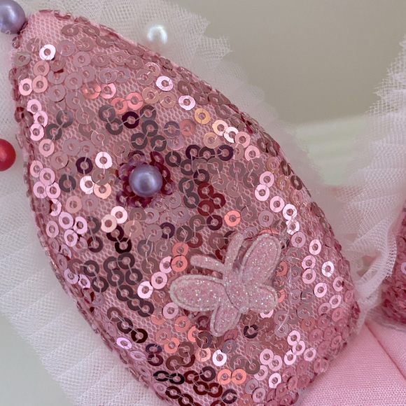 Girls pink hat with bunny ears - Picture 5 of 6